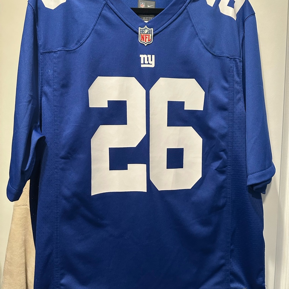 NFL Blue NY Giants Jersey with Logos